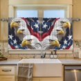 thumbnail image 2 of Yayeee Kitchen Curtains Tier Set of 2 Light Filtering 57"x36" Over Sink Window Panels, American Eagle Pattern, 2 of 7