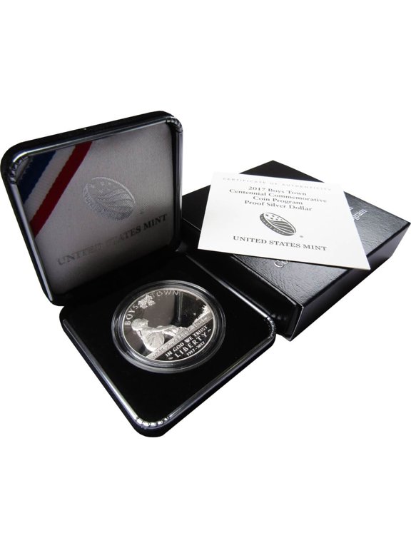 Boys Town Centennial Commemorative 2017 P 90% Silver Dollar Proof $1 Coin OGP