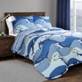 thumbnail image 1 of Lush Decor Blue Shark Allover Quilt | Fish Ocean Wave Reversible 3 Piece Bedding Set-Full Queen, 1 of 2