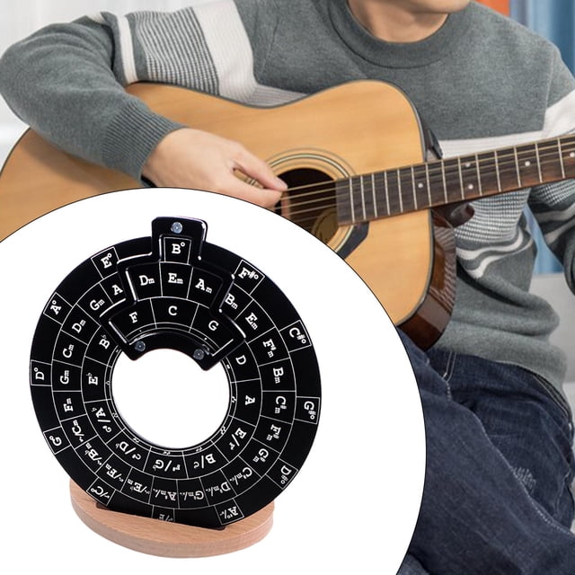 Herramienta de melodía musical redonda Rueda de acordes musicales Mejora las habilidades de acordes Rueda circular de quintas para enseñanza de piano