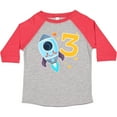 thumbnail image 3 of Inktastic Rocket Space Ship Happy Third Birthday Boys or Girls Toddler T-Shirt, 3 of 5