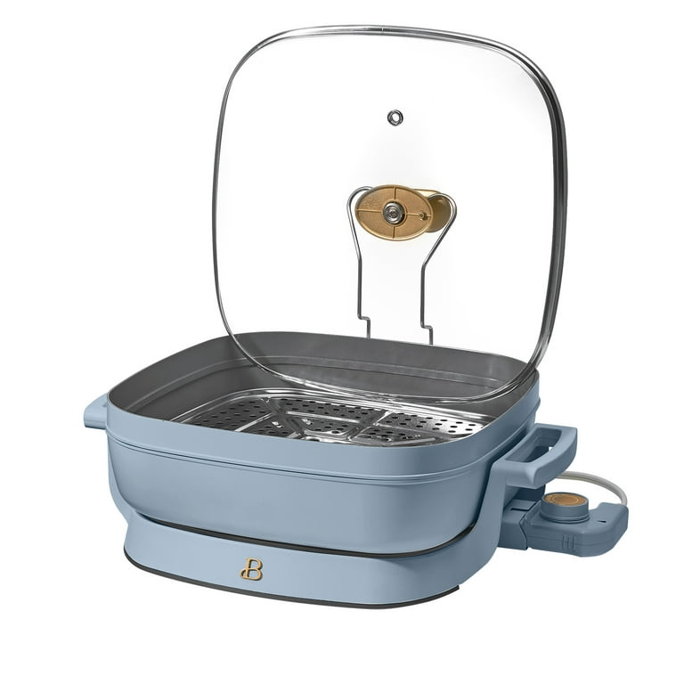 Beautiful 5-in-1 Electric Expandable Skillet, Cornflower Blue by Drew Barrymore, Up to 7 qt (Cornflower Blue)
