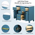 thumbnail image 6 of 36'' Bathroon Vanity with Resin Sink Combo Set,Modern Freestanding Single Bathroom Cabinet with 4 Drawers & 2 Cabinets,Storage Cabinet for Bathroom, Solid Wood Frame Vanity Set, Blue, 6 of 8
