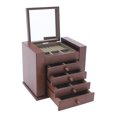 thumbnail image 6 of Vintage 5 Layer Carved Flower Wooden Necklace Ring Storage Organiser Jewelry Box 5 layer Jewelry Boxes Jewelry Brown Necklaces Storage Cage Wooden Against Dust Vintage Wooden Jewelry Box, 6 of 28