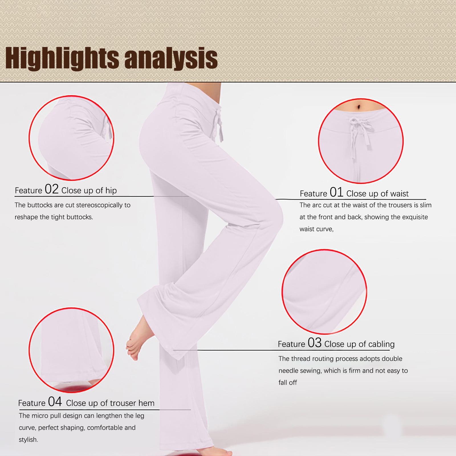 Women's Loose High Waist Wide Leg Pants Workout Out Leggings Casual Trousers  Yoga Gym Pants White,XL - Walmart.com