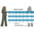 thumbnail image 5 of MOSHU Two Piece Sets for Women Casual Fall Outfits Sets Slit Side Stiching Tops and Wide Leg Pants with Pockets Trendy Cozy Tracksuits, 5 of 7
