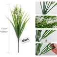 thumbnail image 2 of Faux Fall Flowers for Outside,Artificial Plants Outdoor, UV Resistant Faux Monkey Grass Greenery Stems Faux Plastic Flowers Shrubs for Home Weddings Garden Porch Front Patio Office Decor(Orange), 2 of 4