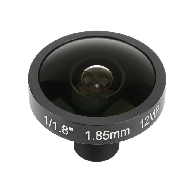 Lente ojo de pez para cámara de 1,85 mm, gran angular HD de 12 MP, interfaz M12 universal para la mayoría de cámaras