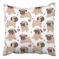 thumbnail image 1 of RYLABLUE Pattern Image A Funny Cartoon Pugs Puppies Pillowcase Cover Cushion 16x16 inch, 1 of 1