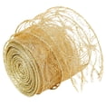 thumbnail image 2 of Gold Openwork Mesh Ribbon, Wired Christmas Ribbon with Metallic Edge for Tree Decor, Wreaths, Garland and Bow Making, 2 of 4