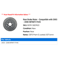 thumbnail image 2 of Rear Brake Rotor - Compatible with 2003 - 2008 INFINITI FX45 2004 2005 2006 2007, 2 of 2