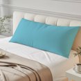 thumbnail image 5 of Lake Blue Long Body Pillow Cover 20x60 Inch, Farmhouse Solid Blue Color Modern Art Decorative Pillowcase with Zipper, Microfiber Pillow Protector, Soft Breathable Long Pillowcases for Women, 5 of 9
