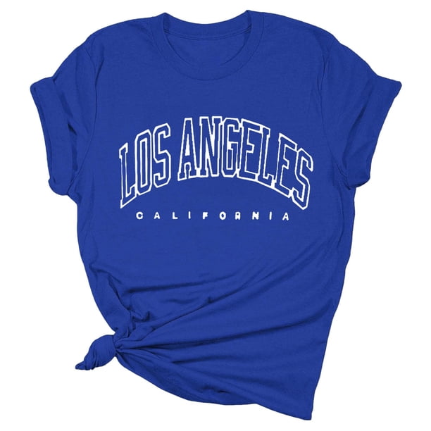 Gibobby Casual Playera de Manga Corta para Mujer Blusas con estampado vintage para mujer Blusas manga corta sueltas moda tamaño(Azul,XL)