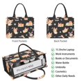 thumbnail image 2 of Large Capacity Tote Bag,Cartoon Corgi Dog and Footprints Handbag Fashion Luxury Tote Bag,15.7"x13"x 5.1" Inches,Laptop Compatible, 2 of 6