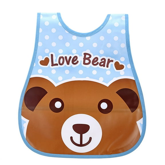 Landzoo One Toddler Kids Boys Girls Cartoon Sleeveless Waterproof Feeding Apron Bib Smock Cute Practical Breathable One Size