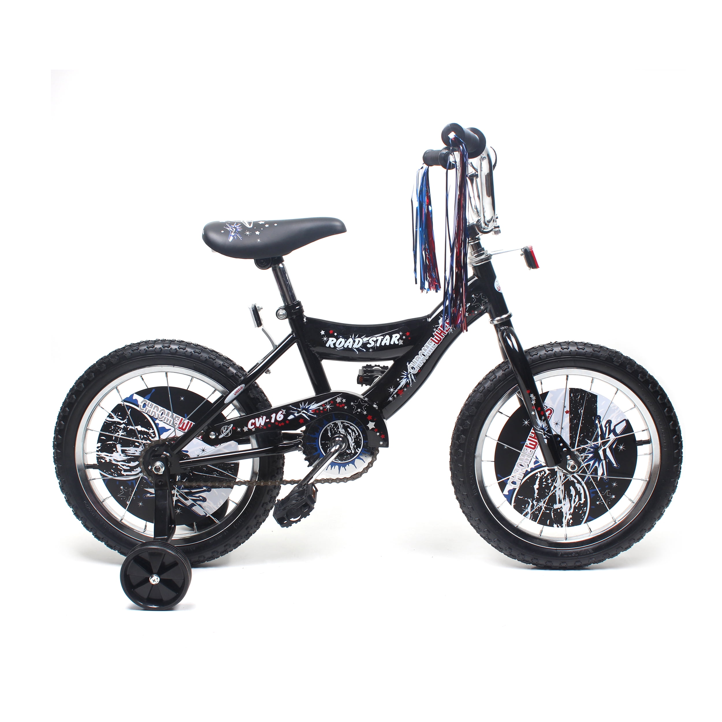 WonderWheels Road Fairy 16" BMX Kids Bike Air tire Wheels - Black