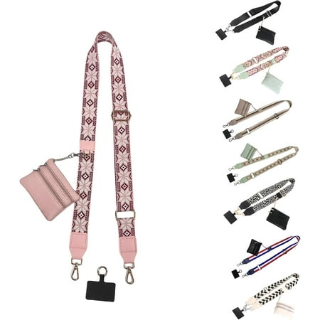 

Phone Strap With Zippered Pouch Strap For Phone With Wallet Crossbody Phone String Zipper Wallet Pouch