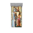 thumbnail image 2 of Retro Bedding Set with Sheet & Covers, Papyrus Design with Elements of Ancient Egyptian History Illustration Pattern, Printed Bedroom Decor 2 Shams, 4 Sizes, Multicolor, by Ambesonne, 2 of 3