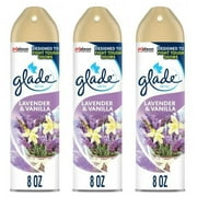 Glade Room Spray, Lavender & Vanilla, 8 OZ. Total, Air Freshener - 3 Pack