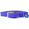 thumbnail image 2 of OmniPet Kool Kat Elastic Cat Safety Collar with Bell, Blue, 10", 2 of 2