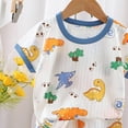 thumbnail image 6 of PEASKJP Spring Toddler Boy Outfit Baby Boy Clothes Toddler Summer Outfit Fishing T-Shirt Tees Shirt + Shorts 6 12 18 24 Months 2T 3T Clothing Set (Sky Blue,18-24 Months), 6 of 6