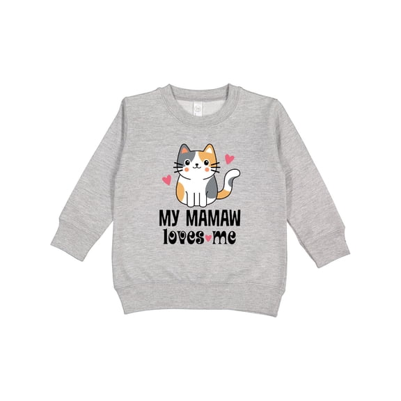 Inktastic Mamaw Loves Me Granddaughter Cat Toddler Sweatshirt