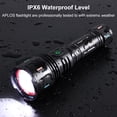 thumbnail image 4 of APLOS F60 LED Flashlights 6000 High Lumens, Bright Flashlight, Zoomable, Waterproof, Adjustable Brightness Flash Light for Outdoor, Emergency, Batteries Included, Camping Accessories, 4 of 8