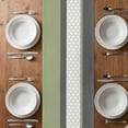 thumbnail image 6 of Sage Green Morocco Table Runner - 48 Inch Long, Kitchen Dining Table Runner Dresser Scarves, Modern Stitching Geometric Striped Grey Farmhouse Decor for Coffee Tables Wedding Party Banquet, 6 of 8