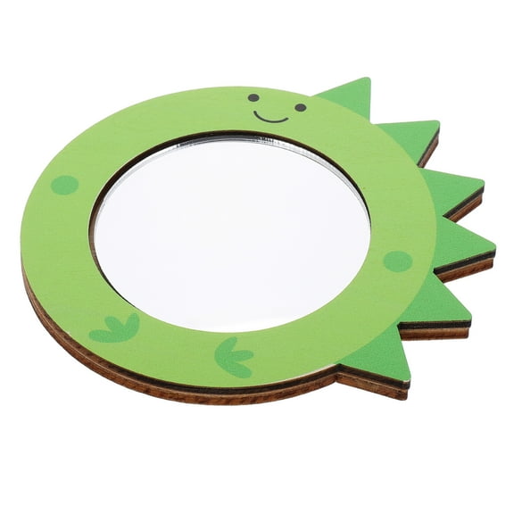 WHAMVOX Handheld Kids Mirror for Nursery Safe Educational Wooden Accessory 6 x 8 Inches