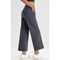 thumbnail image 3 of Pantalones de vestir de pierna ancha Libin para mujer, cintura alta, XS, gris, 3 of 8