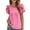 Hot Pink, variant on vigerkar Women 2025 Summer V Neck Ruffle Short Sleeve Blouse Swiss Dot Flowy Shirt Tunic Top Hot Pink, S