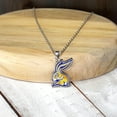 thumbnail image 2 of Fan Frenzy Gifts South Dakota State Silver Fan Women's Necklace with Pendent Jackrabbits, 2 of 3