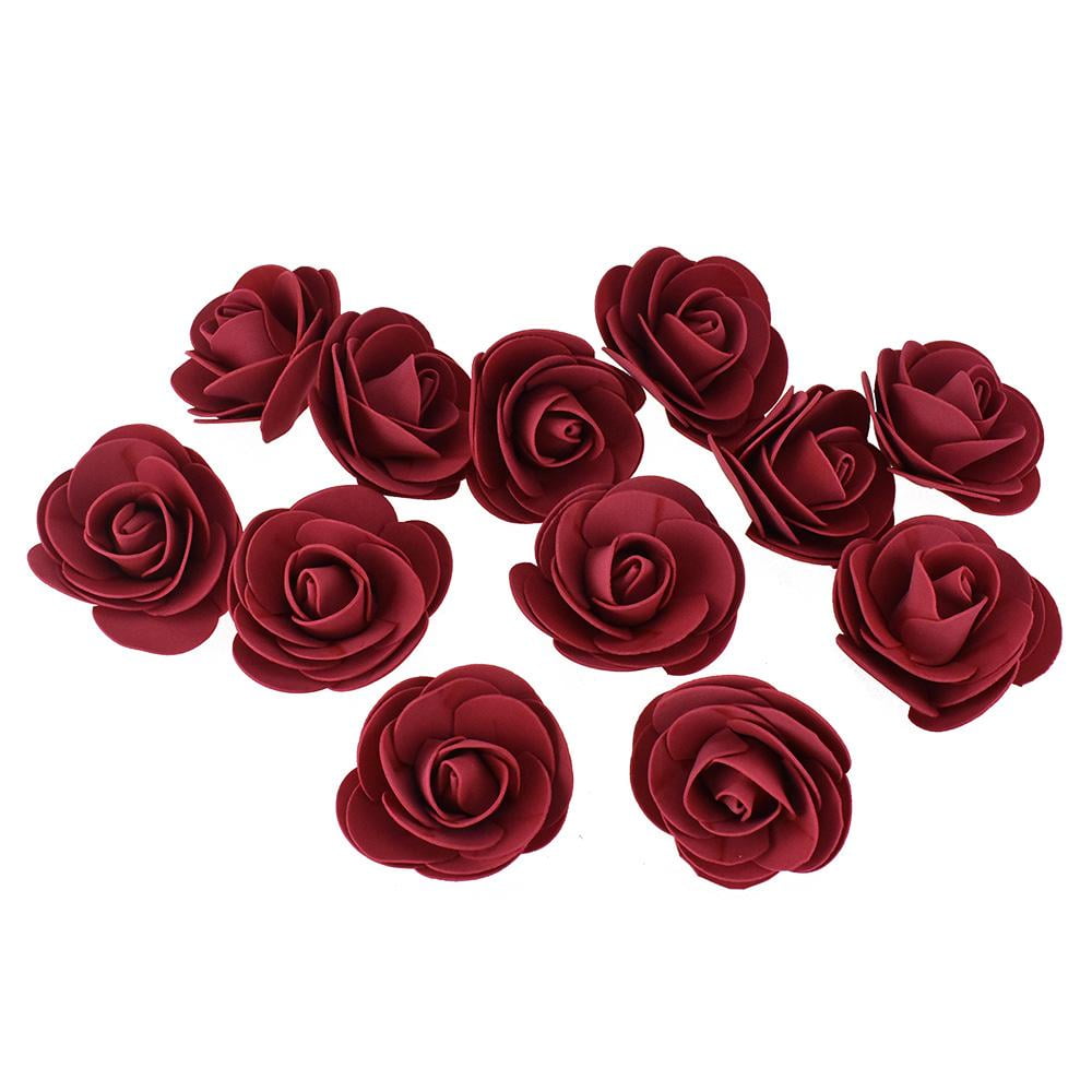 Craft Foam Roses, Burgundy, 3Inch, 12Count