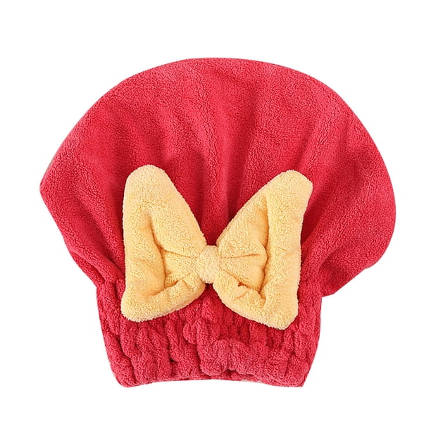 Gorro absorbente para secar el cabello, toalla de microfibra de secado rápido, gorro de ducha, turbante para secar el cabello mojado con lazo para mujeres y niñas.