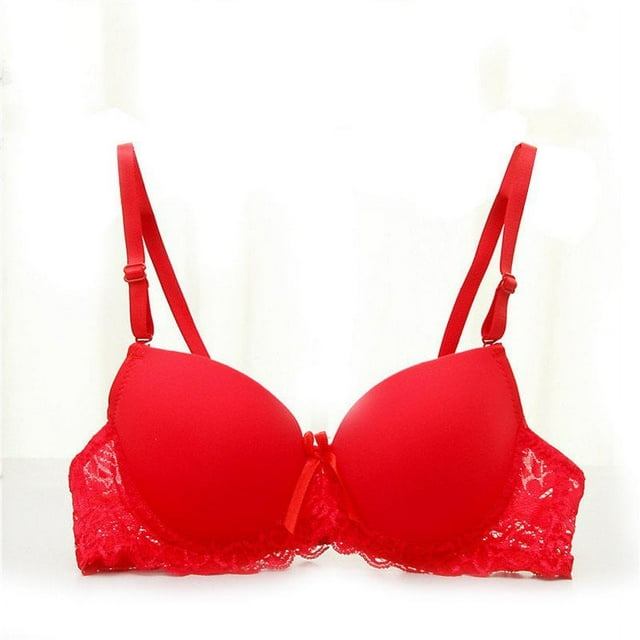 PENGXAING Super Boost A B Cup Front Push Up Bra Gel Padded Side Support Plunge