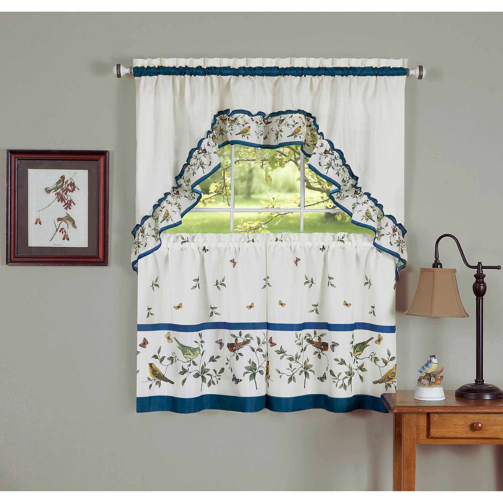 Achim Kitchen Love Birds Curtain & Swag Set, 1 Each - Walmart.com