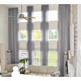 thumbnail image 1 of Extra Long Sheer Voile Curtain Panel Custom Made Length for high Ceiling 2 Story. (12 ft, Grey), 1 of 2