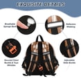 thumbnail image 3 of RMDQTR Adorable Ear-Print Backpack with Reflective Strip and Anti-Lost Leash Adjustable Shoulder Straps Mini Travel Backpack Athletic Ball Collage Print, 3 of 7