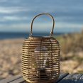 thumbnail image 2 of Key West Table Lamp, Sturdy Wicker and Iron Constructions, Loop Handle, LED Bulb, Circular, Cordless, 3 AAA Batteries (Not Included), 2 of 10