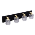 thumbnail image 6 of Aspen Creative 62324, Bathroom Vanity 4 Lights Fixture, 28" W x 5-5/8" H x 5-1/4" E, Matte Black & Warm Brass Finish, Bulb Not Included, 6 of 7
