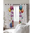 thumbnail image 4 of Happy Birthday Blackout Curtains for Bedroom Living Room Darkening Curtains 54 Inch Long Cartoon Colorful Balloon Gift Funny Short Curtain for Small Window Treatment Grommet Drapes 42"x54"x2, 4 of 9