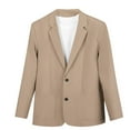 thumbnail image 3 of Men's Oversize Blazer Jacket Long Sleeved Lapel Breasted Suit Jacket Hanging Pocket Suit Jacket, 3 of 7