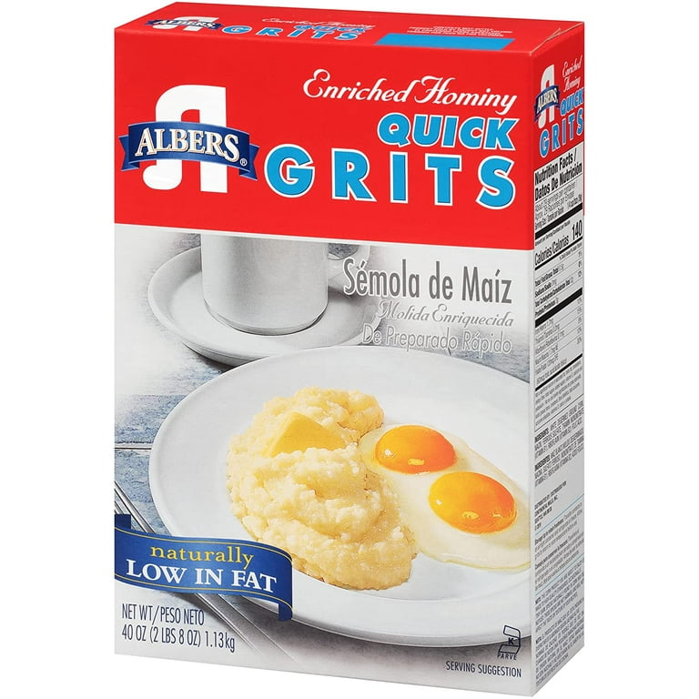 Albers Quick Grits - 40oz Box Of Enriched Hominy Grits, Southern Style Comfort Food