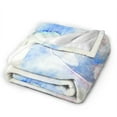 thumbnail image 4 of Ink Watercolor Art Throw Blanket, Anti-Pilling Ultra-Soft Micro Fleece Cover Blanket for Bed Sofa, for All Seasons, 60"x50", 4 of 9