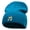 Aqua, variant on Beamed 16th Note Embroidered Short Beanie - Red OSFM
