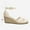 BEIGE/WHITE, variant on Dream Pairs Women's Comfort Wedge Espadrilles Sandals Ankle Strap Close Toe Platform Shoes Amanda-2 Nude Size 9.5