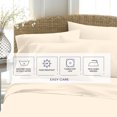 thumbnail image 6 of Kotton Culture Bed Sheets 4 Piece 100% Egyptian Cotton 600 TC Soft Crisp Cooling Cotton Luxury Hotel Sheets with 15" Inch Deep Pocket Snug Fit Sateen Weave(Ivory,RV King), 6 of 6