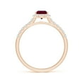 thumbnail image 2 of ANGARA Natural Pear-Shaped Ruby Halo Engagement Ring in 14K Rose Gold for Women (Size-7x5mm) | July Birthstone, Birthday, Anniversary, Jewelry Gift for Women | Natural Ruby Ring, 2 of 9