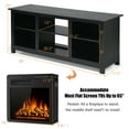 thumbnail image 2 of Gymax 58'' 2-Tier Cheminée TV Stand W/18'' 1500W Cheminée Électrique 65'' Noir, 2 of 10