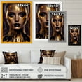 thumbnail image 4 of Designart Sensual Liquid Gold Woman VII Framed Wall Art, 4 of 5